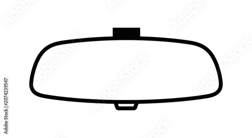 Rear view mirror isolated on white background