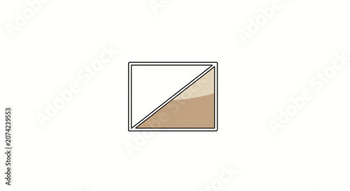 Whisk in a Square Frame with Diagonal