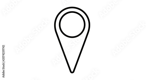 Map pin icon for navigation and location