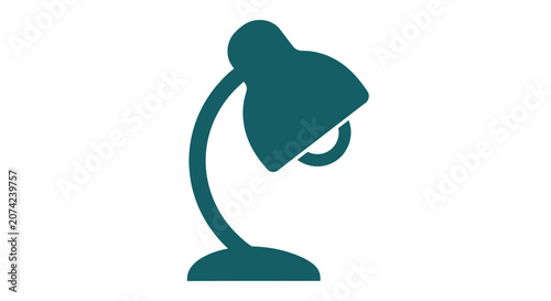 Modern Desk Lamp on White Background