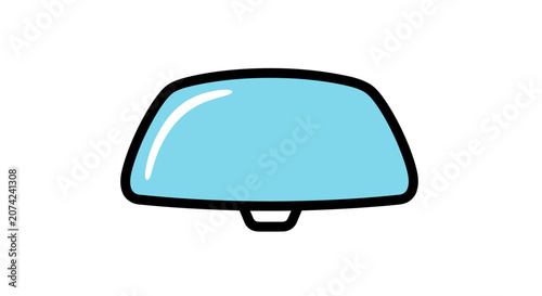 a cartoon blue covered serving dish on a white background