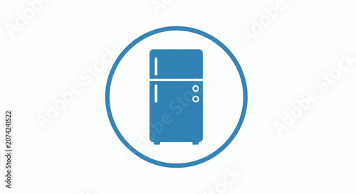 Refrigerator Icon in Circle