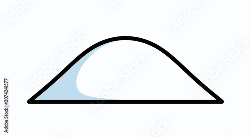 whisk shaped like a hill or a wave