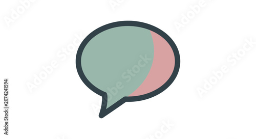 Chat bubble icon for communication and dialogue