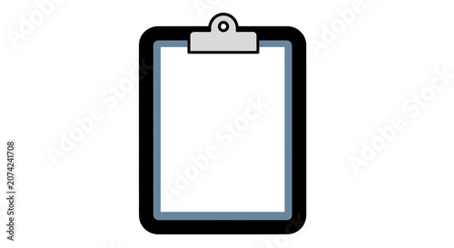 Blank Clipboard with White Paper for Writing and Notes