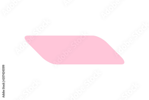 Foto Minimalist Light Pink Rounded Parallelogram Horizontal Slanted Banner Geometric