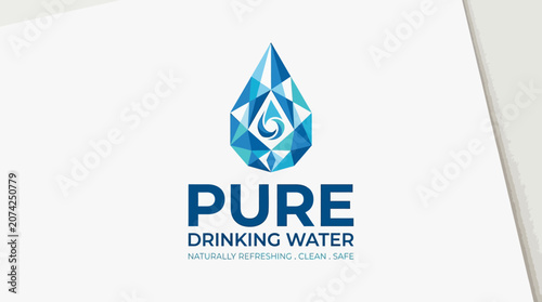 Pure Drinking Water Logo Design.