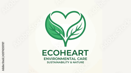 Ecoheart Environmental Care Sustainability Logo.