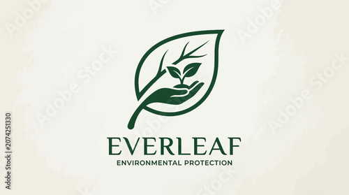 Everleaf Environmental Protection Logo Design.