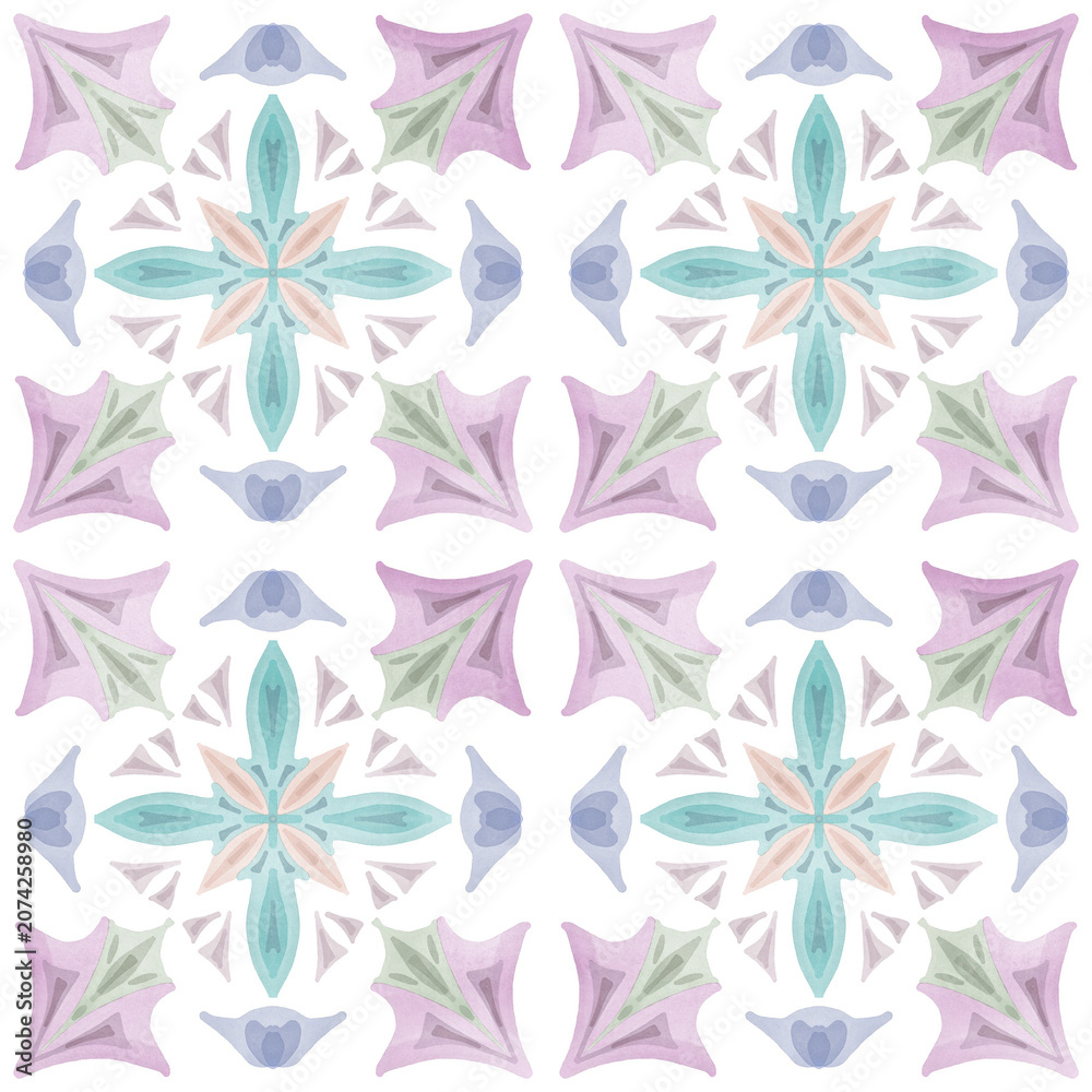 Fototapeta premium ИллюстраDecorative seamless pattern. A pattern of tilesция без названия
