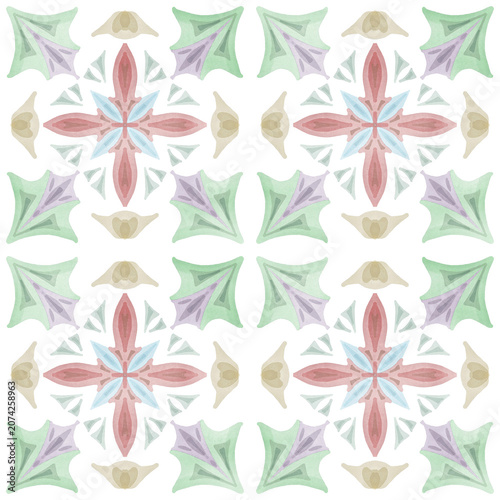 ИллюстраDecorative seamless pattern. A pattern of tilesция без названия