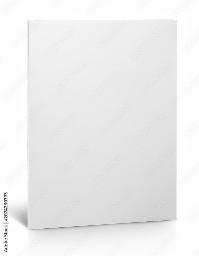 Fototapeta premium Blank white portrait canvas mockup on isolated background