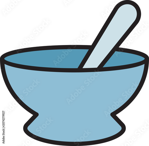 soup bowl with spoon icon

