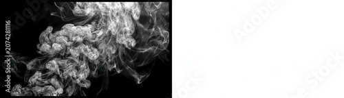 Smoke, fog, mist, black background, gray smoke