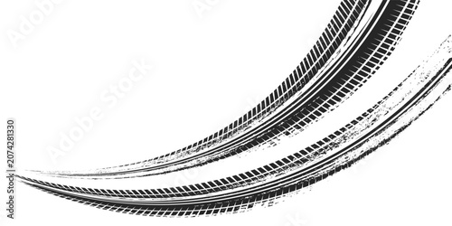 Bild auf Leinwand Tire track