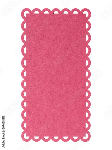 Scalloped pink vintage deco paper element