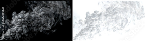 Smoke, fog, mist, and cloud textures, black and white backgrounds