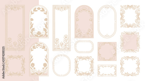 Elegant Floral Frames & Borders: Vector Art Collection