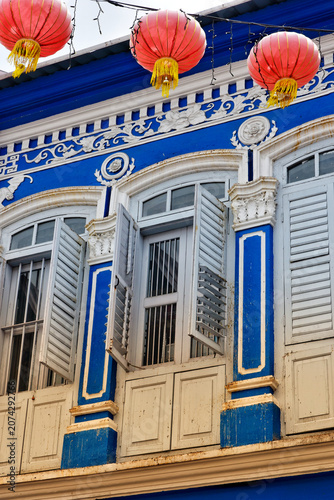 Window of Peranakan Shophouse on Penang in Malaysia