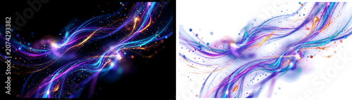 Abstract colorful swirling patterns, vibrant purple blue and orange shapes, dynamic fluid designs, background textures