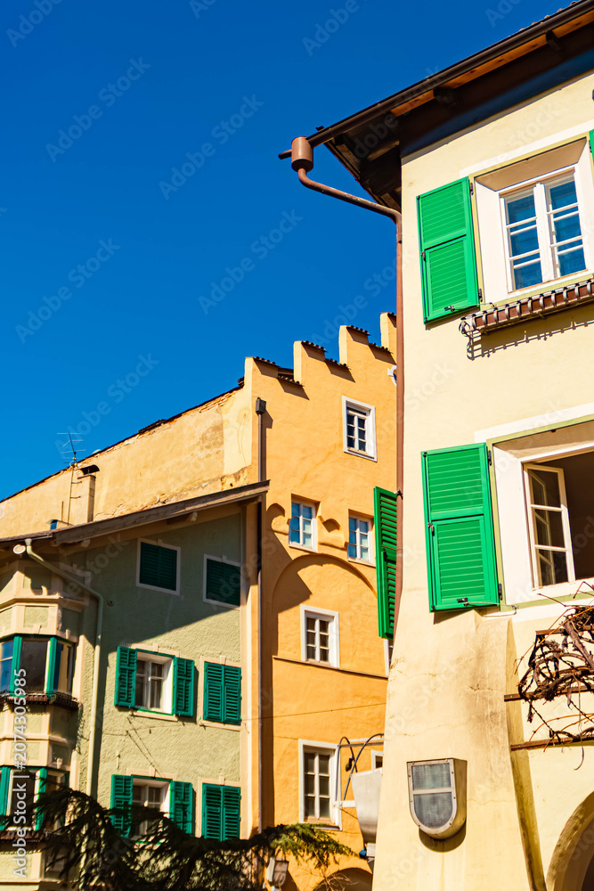 Fototapeta premium Alpine spring view at Brixen, Bressanone, Eisack valley, South Tyrol, Italy