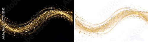 Golden wave, glitter wave, luxury background, abstract design element