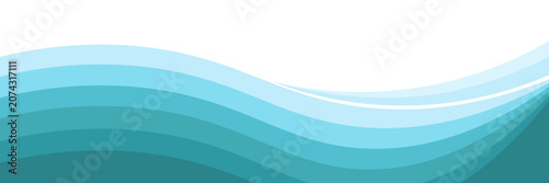 Abstract Wave Pattern with Blue Gradient Horizontal Background Design. Vector illustration