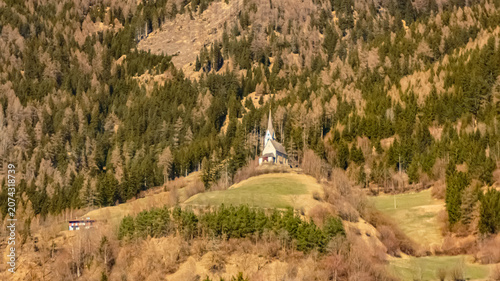 Alpine spring view near Trens, Freienfeld, Wipptal valley, South Tyrol, Italy