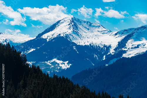 Alpine summer view at Aurach near Kitzbuehel, Tyrol, Austria