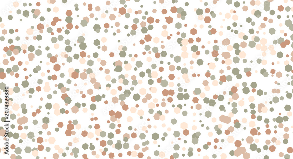 Fototapeta premium Abstract hexagonal confetti background, subtle geometric pattern for elegant and minimalist designs.