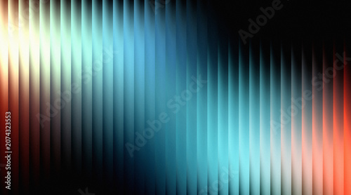Abstract background with glowing vertical lines and blue and orange light gradients