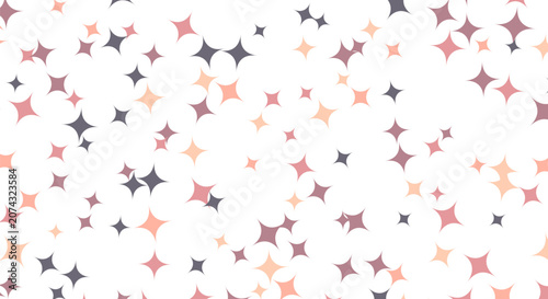 Muted pastel star shapes scattered on white background for soft aesthetic design.