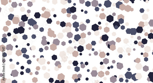 Bild auf Leinwand Geometric hexagonal tile pattern in soft muted color palette.