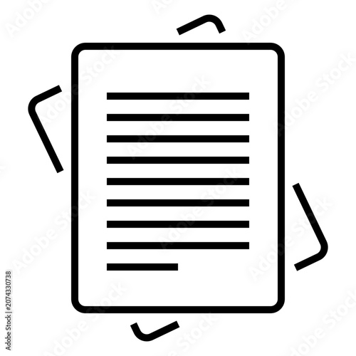 Draft icon with line or outline style