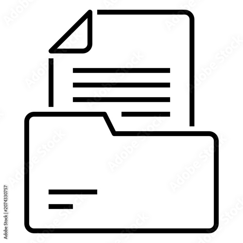 File icon with line or outline style