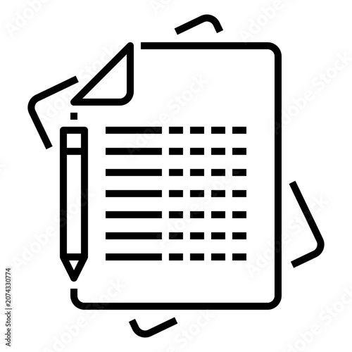 Form icon with line or outline style