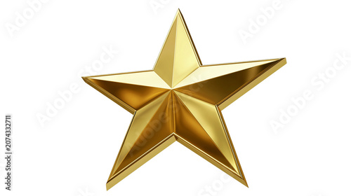 Slika na platnu Shiny golden five-pointed star award