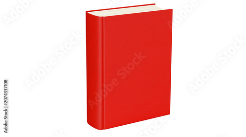 Canvastavla Red hardcover book with blank cover and cream pages