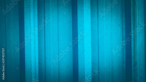 Dark Blue Corrugated Metal Background with Vignette