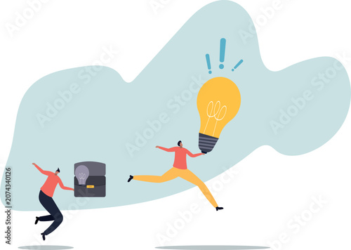 Принти на полотні Stealing idea or plagiarism, piracy on intellectual property or infringement