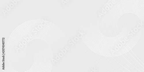 Fotografie Abstract white glowing geometric lines on gray background