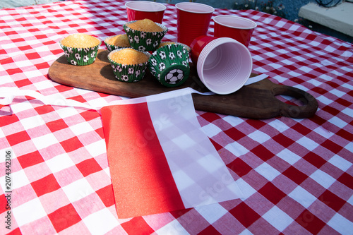 Poland Football Party with Cakes, Bunting and Match Day Celebrations