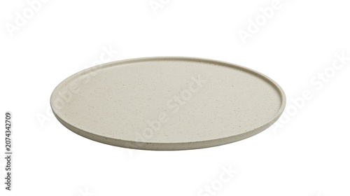 Принти на полотні Speckled beige ceramic round plate with raised rim