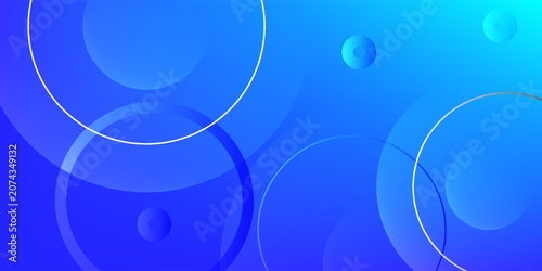 Abstract blue gradient background with overlapping geometric circles