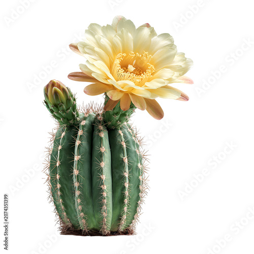 cactus flower on white background