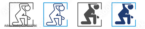 Schilderij op canvas confined spaces multi purpose icon set
