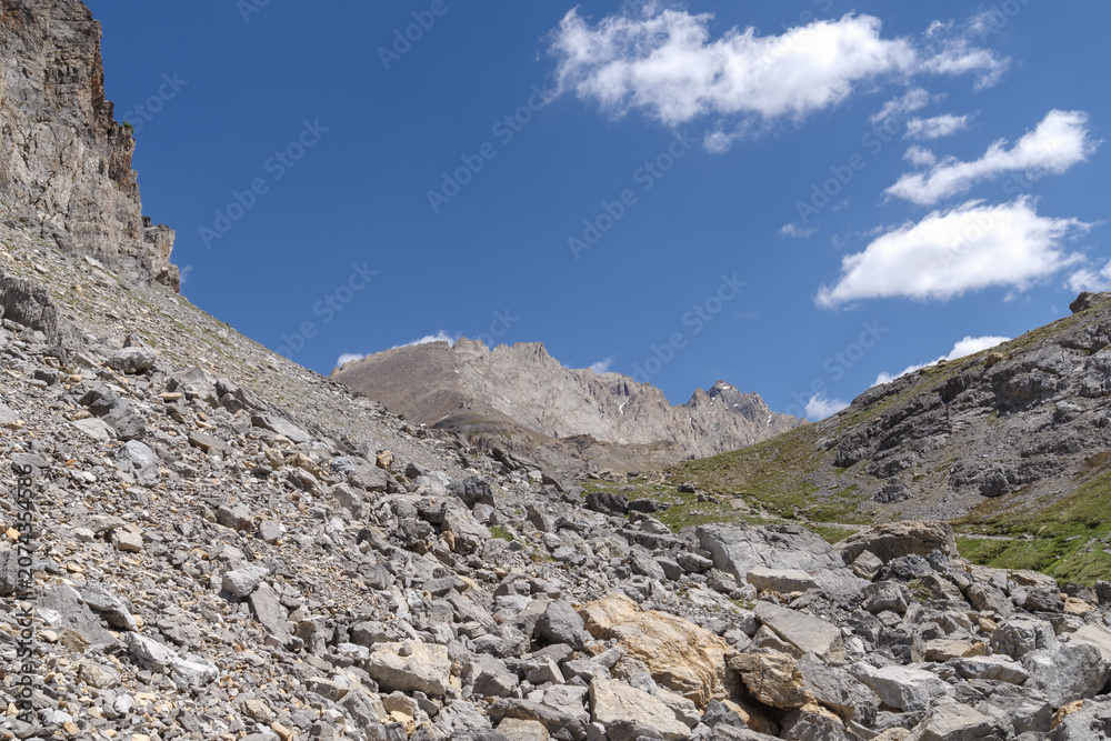Fototapeta premium Ubaye valley, Chambeyron Massif, Cottian Alps, France French Alps