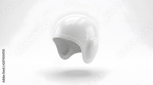 Abstract White Helmet Floating in Soft Light