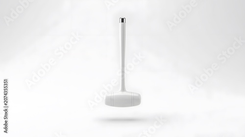 White Modern Hammer Floating in Mid Air