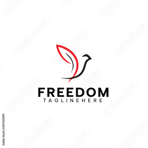 Freedom life logo design fly bird icon symbol humanity non profit organization